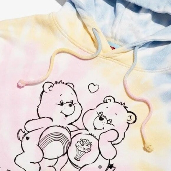 ♡ Care Bears x Skinnydip ♡ Care Bears I Don't Care Tie Dye Hoodie + Free Earring - Picture 7 of 7